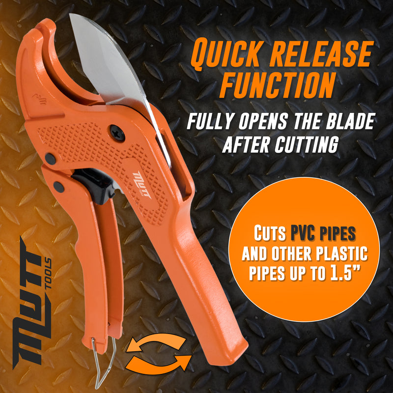 1.5” PVC Pipe Cutter – Heavy Duty Ratcheting PVC Cutter