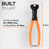 8" End Cutting Pliers | Flush Cut End Cutting Nippers